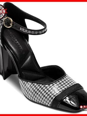 Closed Toe Block Heel Ankle Strap Dress Heels - Women's Size